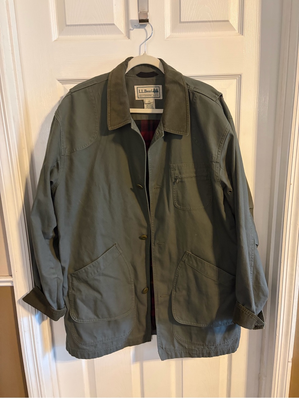 L.L. Bean Chore Coat Flannel Lined Barn Jacket L Tall 🍂